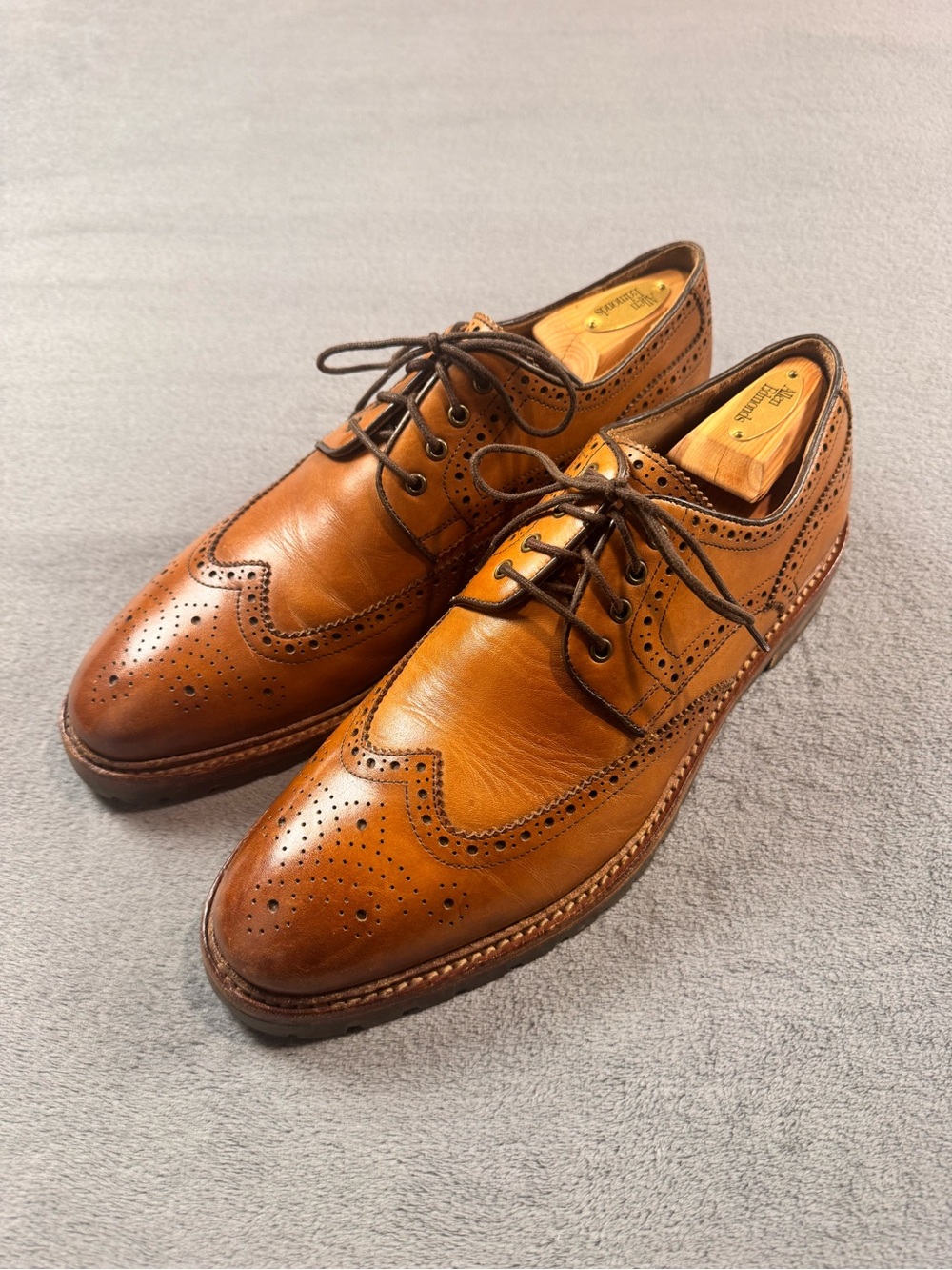 Warfield & Grand Hurst Brown Leather Wingtip Oxfords